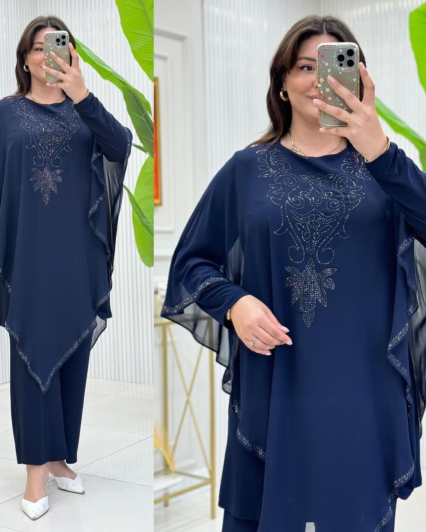 Night out Kaftan set - Navy blue