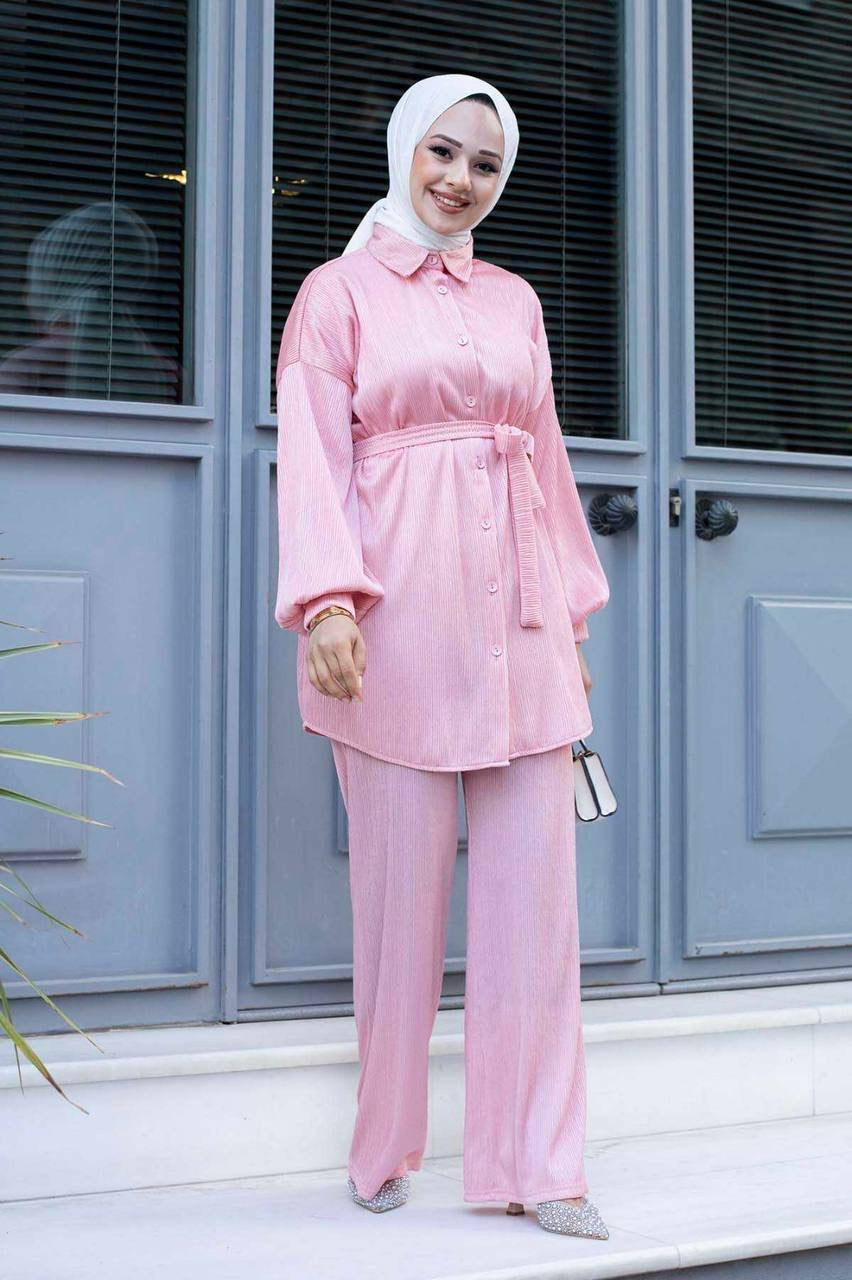Pink Ribbed Co-ord set