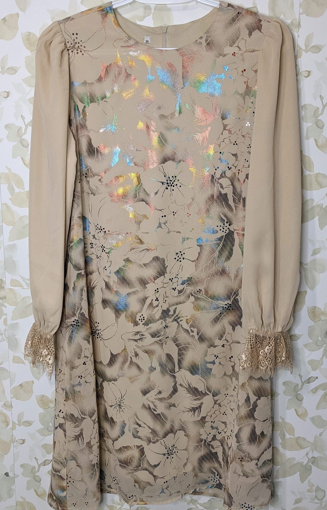 cream floral tunic