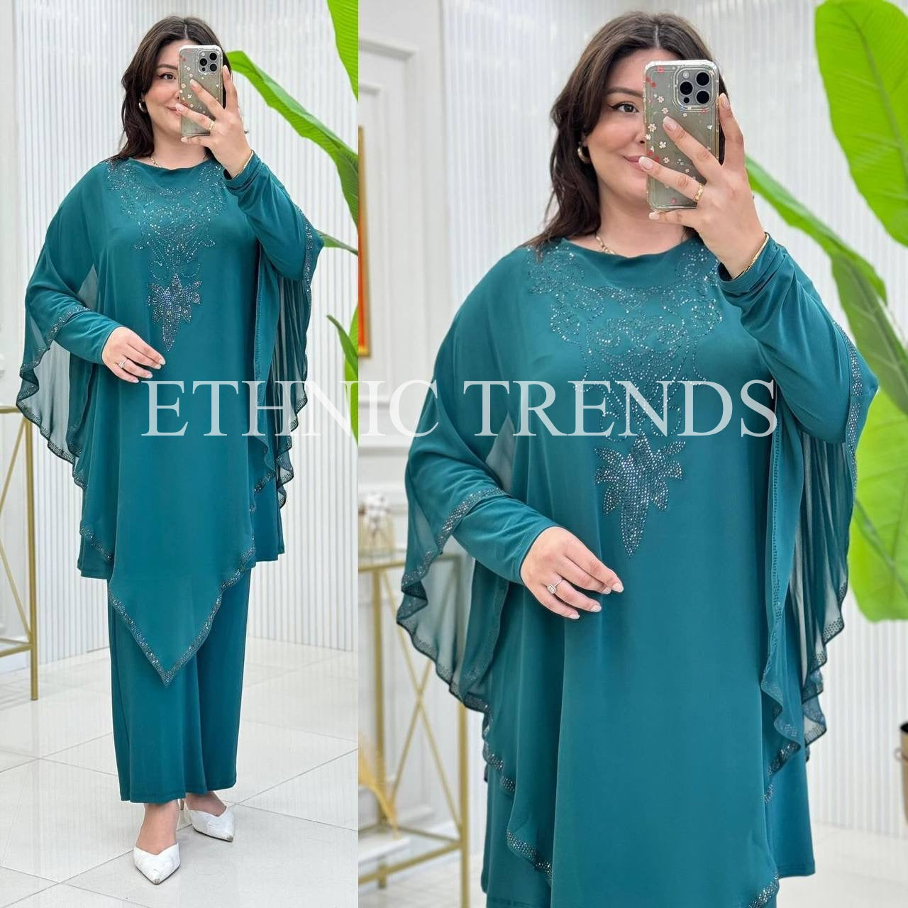 Night out Kaftan set - Teal