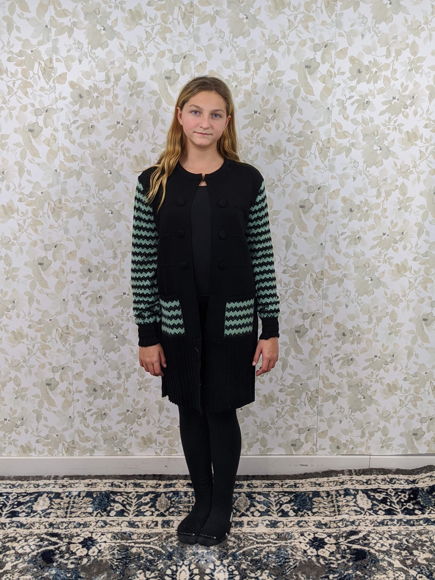 Zig-zag on sleeves Cardigan