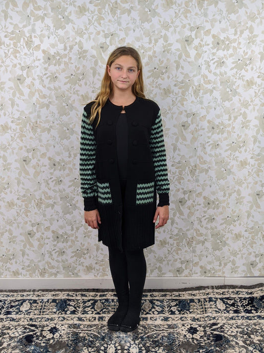 Zig-zag on sleeves Cardigan