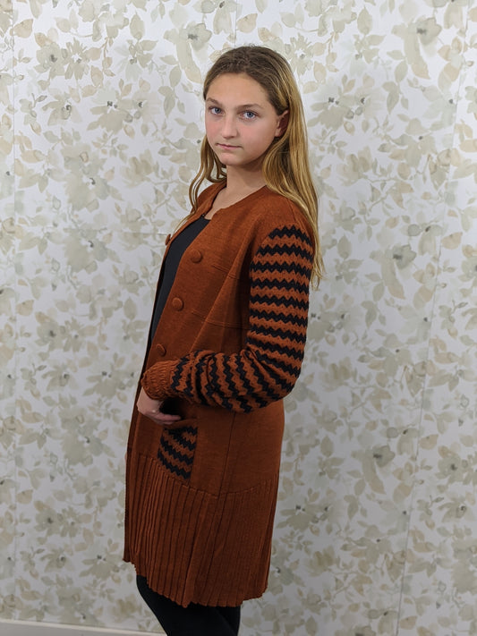 Zig-zag on sleeves Cardigan