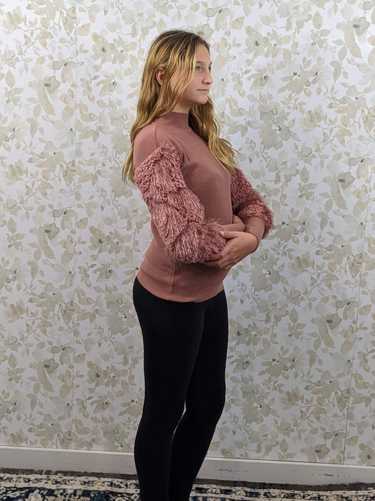 Fuzzy Sleeves - Pink