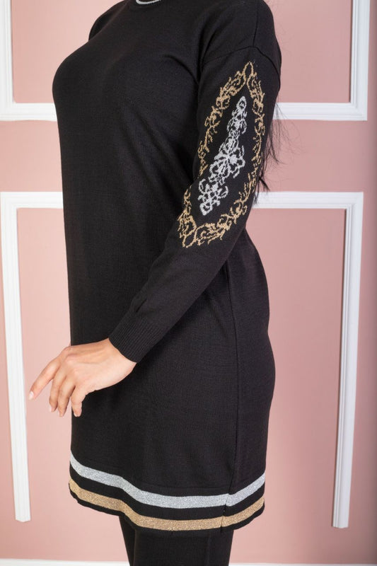 2 piece sweater set - Black