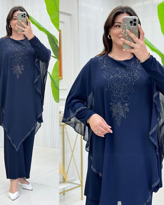 Night out Kaftan set - Navy blue