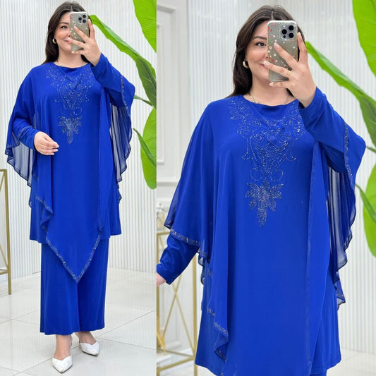 Night out Kaftan set - Royal blue