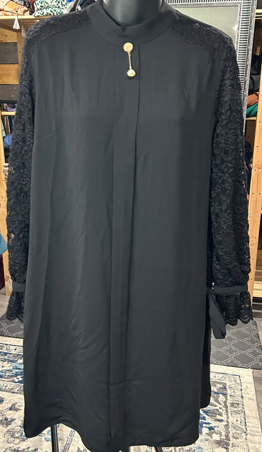 Lace tunic - black