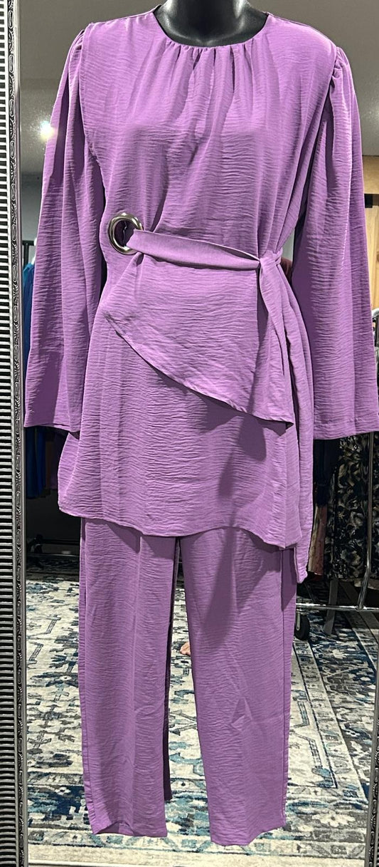 purple casual set