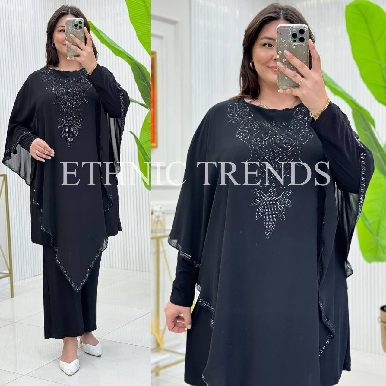 Night out Kaftan set - Black