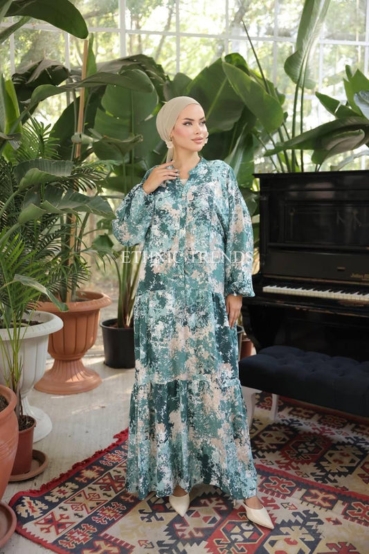 Rana Linen dress - Green