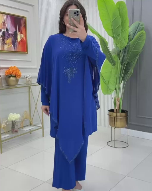 Night out Kaftan set - Royal blue
