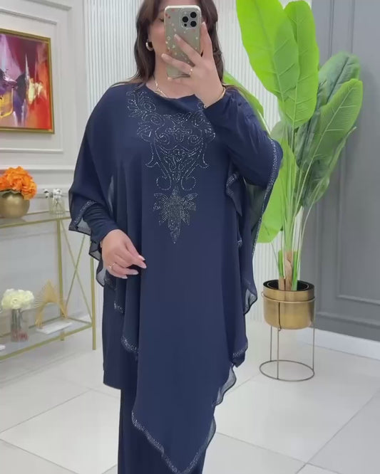 Night out Kaftan set - Navy blue