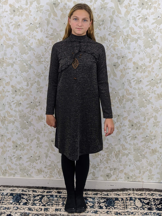 Sparkled long sleeve swing dress