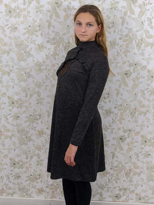 Sparkled long sleeve swing dress