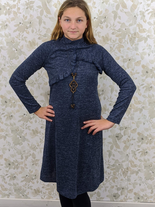 Sparkled long sleeve swing dress