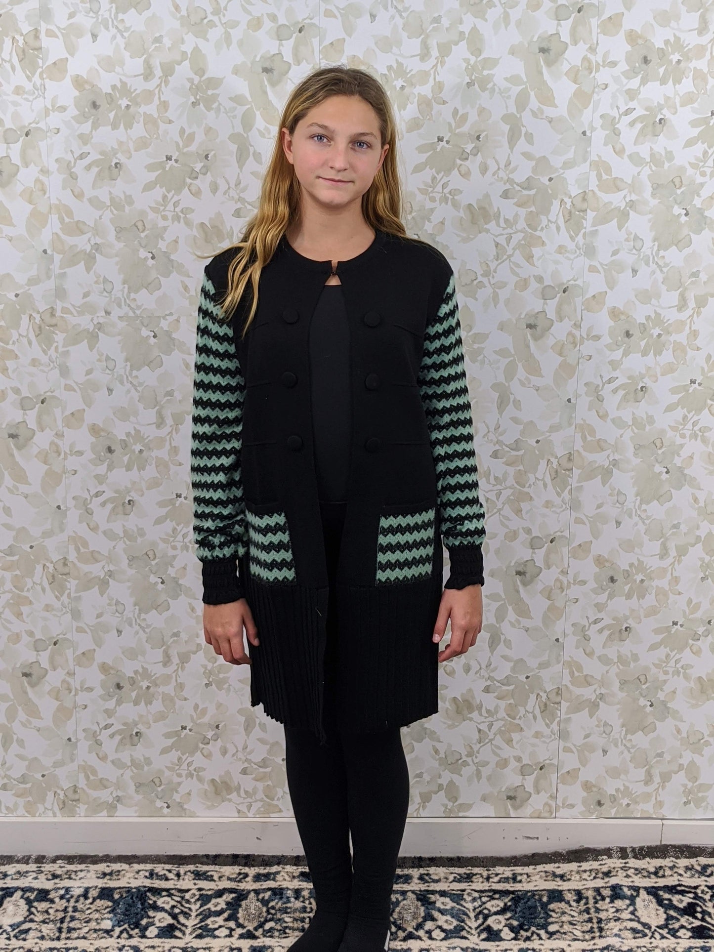 Zig-zag on sleeves Cardigan