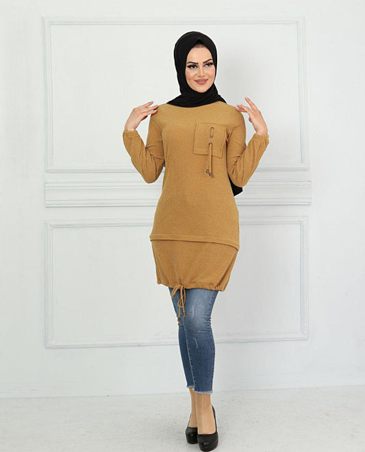 Tunic Sweater with draw string
