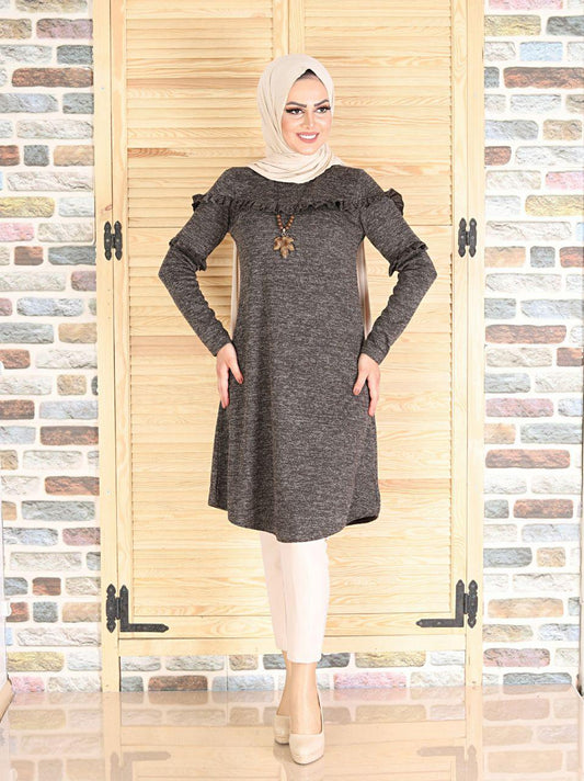 Sparkled Long Sleeve Swing Dress