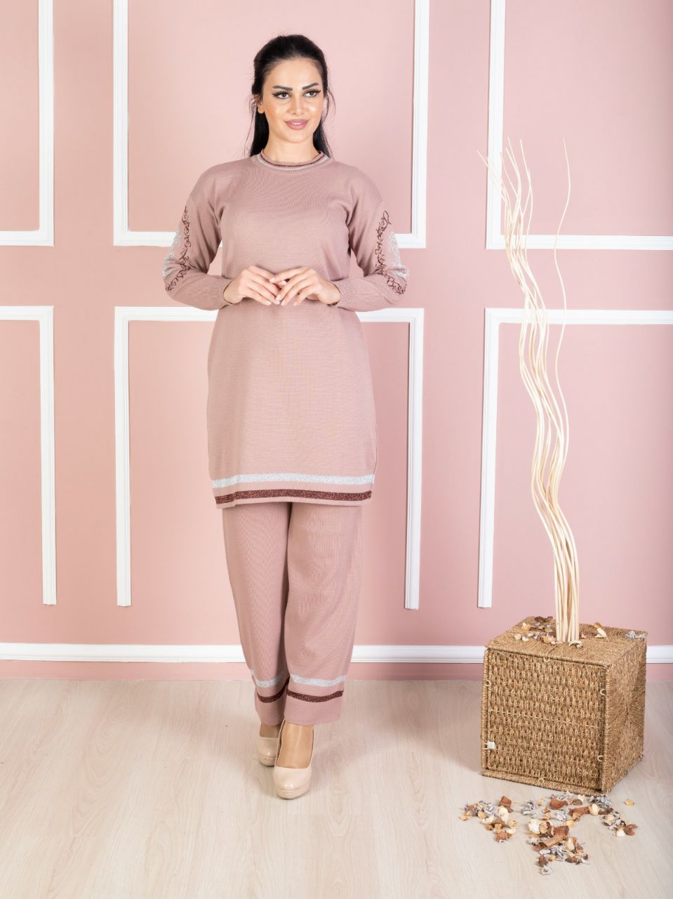 2 piece sweater set - Pink